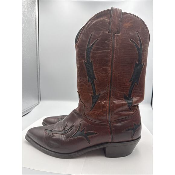 Vintage Code West Cowboy Western Boots Men\'s 9,5 M Brown & Black main image 7